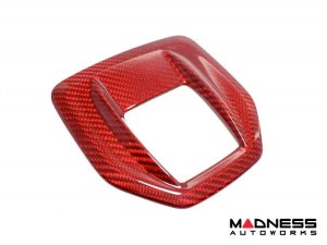 Alfa Romeo Giulia Shift Gate Trim Panel - Carbon Fiber - Pre '20 - Red Candy